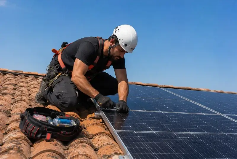 Maintenance et monitoring de panneaux solaires à Ansouis
